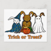 Halloween Rabbits Trick of Treating Briefkaart (Voorkant)