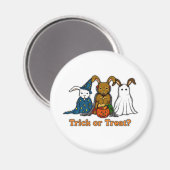 Halloween Rabbits Trick of Treating Magneet (Voorkant / Achterkant)