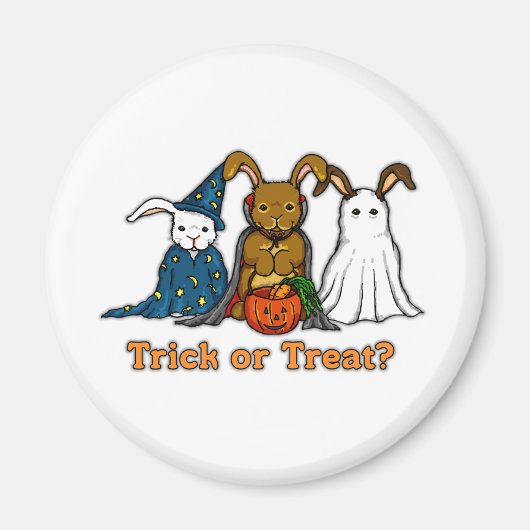 Halloween Rabbits Trick of Treating Magneet (Voorkant)