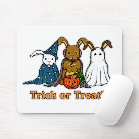 Halloween Rabbits Trick of Treating Muismat (Met muis)