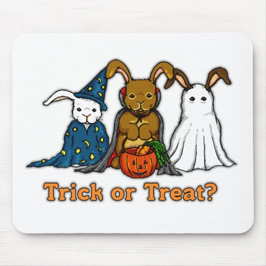 Halloween Rabbits Trick of Treating Muismat (Voorkant)