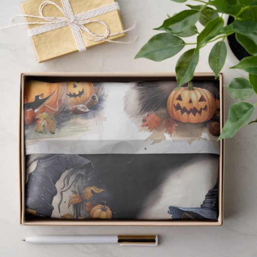 Halloween Raccoon Collage 1 Decoupage papier (Geschenk)