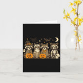 Halloween Raccoon Costumes Ghost Witch Mummy Men W Kaart (Gele Bloem)