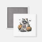 Halloween Raccoon Ghost Magneet (Voorkant / Achterkant)