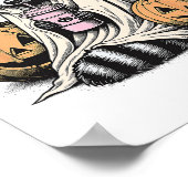 Halloween Raccoon Ghost Poster (Hoek)