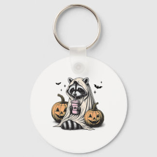 Halloween Raccoon Ghost Sleutelhanger