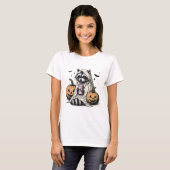 Halloween Raccoon Ghost T-shirt (Voorkant volledig)
