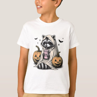 Halloween Raccoon Ghost T-shirt