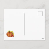 Halloween Raccoon met schedel en pompoenen Feestdagenkaart (Achterkant)