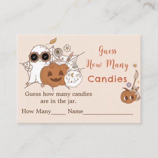 Halloween raden hoeveel spel behuizing Kaart (Voorkant)