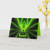 Halloween Radioactive Spider Kaart (Gele Bloem)