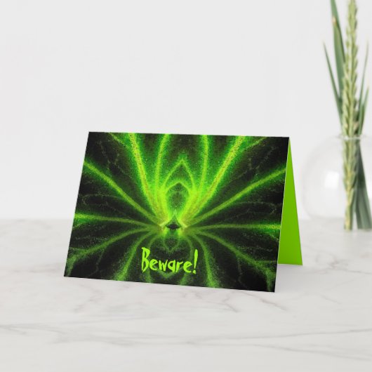 Halloween Radioactive Spider Kaart (Voorkant)