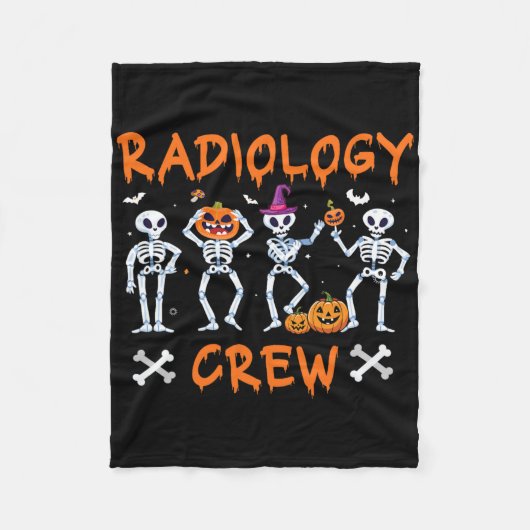 Halloween Radiologie Herfst Autumn Rad Tech X-ray  Fleece Deken (Voorkant)