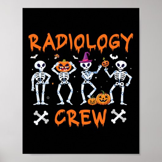 Halloween Radiologie Herfst Autumn Rad Tech X-ray Poster (Voorkant)