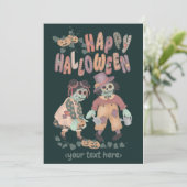 Halloween Rag Doll Zombies (2) - Wenskaart Feestdagenkaart (Staand voorkant)