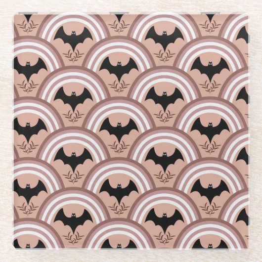 Halloween Rainbow Glazen Onderzetter (Voorkant)