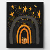 Halloween Rainbow | Pompoenen, zwoegen en stangen Fotoplaat (Voorkant)