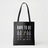 Halloween Rainbow Skeleton Dab Party Custom Tote Bag (Voorkant)
