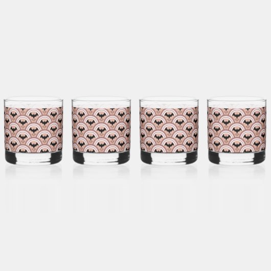 Halloween Rainbow Whisky Glas (Voorkant)