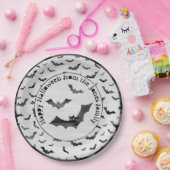 Halloween Random Iconic Bats Pattern Black/White Papieren Bordje (Feest)