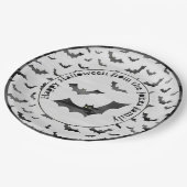 Halloween Random Iconic Bats Pattern Black/White Papieren Bordje (Gekanteld)