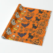 Halloween-rappapier Cadeaupapier (Uitgerold)