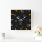 Halloween rare griepdoos zwarte sinaasappel vierkante klok (Huis)