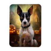 Halloween Rat Terrier met pompoenen eng Magneet (Verticaal)