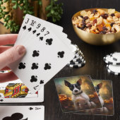 Halloween Rat Terrier met pompoenen eng Pokerkaarten (Insitu)
