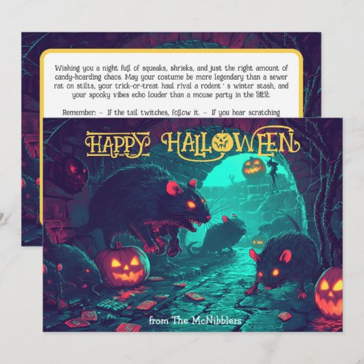 Halloween Ratchelor's Ball Kaart (Voorkant / Achterkant)