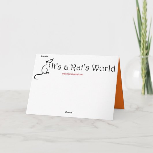 Halloween Rattie - kaart (Achterkant)