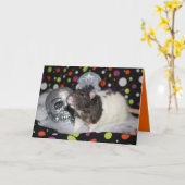 Halloween Rattie - kaart (Gele Bloem)