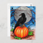 Halloween Raven Briefkaart (Voorkant / Achterkant)