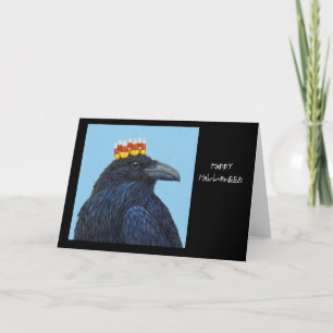 Halloween raven card kaart
