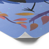 Halloween Raven Crow Moon Art Print (Hoek)