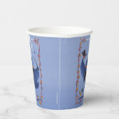 Halloween Raven Crow Moon Blue Papieren Bekers (Rechts)