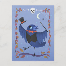Halloween Raven Crow Moon Magic Briefkaart