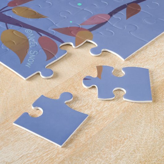 Halloween Raven Crow Moon Magic Legpuzzel (Zijkant)