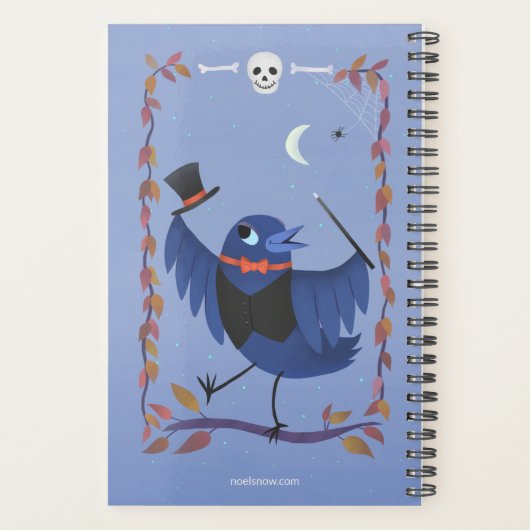 Halloween Raven Crow Moon Magic Planner (Achterkant)