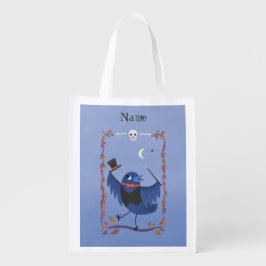 Halloween Raven Crow Moon Magic Trick or treat Bag Boodschappentas