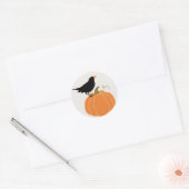Halloween Raven Crow Ronde Sticker (Envelop)