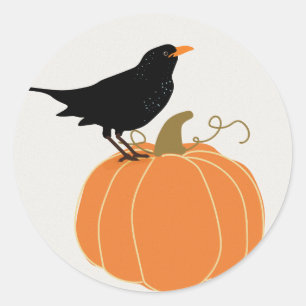 Halloween Raven Crow Ronde Sticker