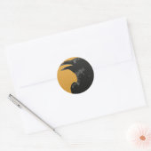 Halloween Raven Crow Ronde Sticker (Envelop)
