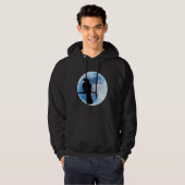 Halloween Raven  Crows on a branch by the full moo Hoodie (Voorkant volledig)