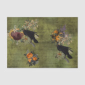  Halloween Raven Decoupage Victoriaans Tissuepapier (Voorkant)