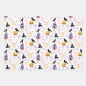 Halloween Raven en Oranje pompoen Inpakpapier Vel (Voorkant 3)