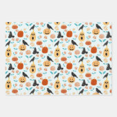 Halloween Raven en Oranje pompoen Inpakpapier Vel (Voorkant 2)