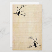 Halloween Raven en Uil Oud Papier Briefpapier (Voorkant / Achterkant)