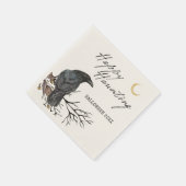 Halloween Raven Happy Haunting Paper Napkin Servet (Hoek)