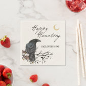 Halloween Raven Happy Haunting Paper Napkin Servet (Insitu)